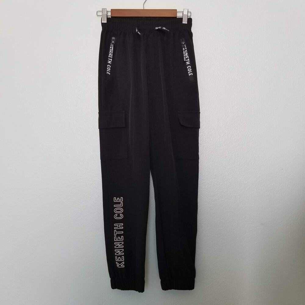 Kenneth Cole Cargo Jogger Pants Black Size 14/L Junior Elastic
